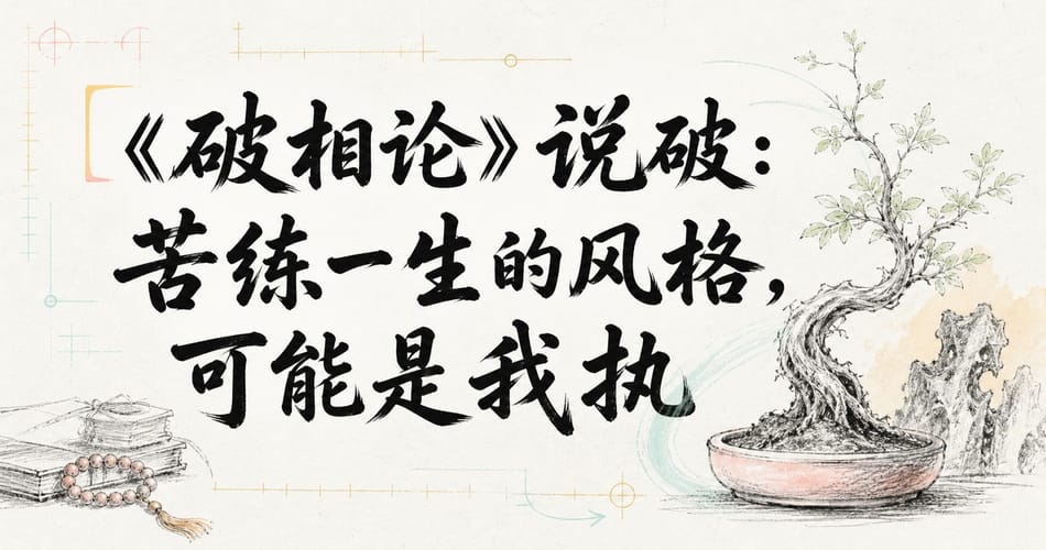 《破相论》说破：苦练一生的风格，可能是我执。