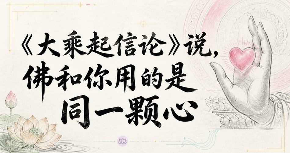 《大乘起信论》说，佛和你用的是同一颗心。