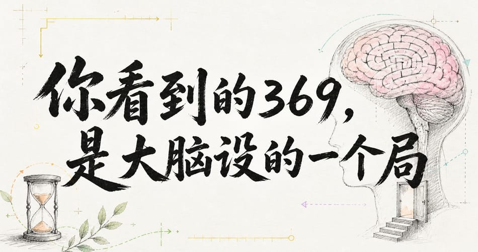 你看到的369，是大脑设的一个局。
