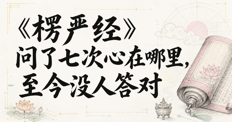 《楞严经》问了七次心在哪里，至今没人答对。