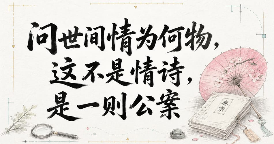 问世间情为何物，这不是情诗，是一则公案。