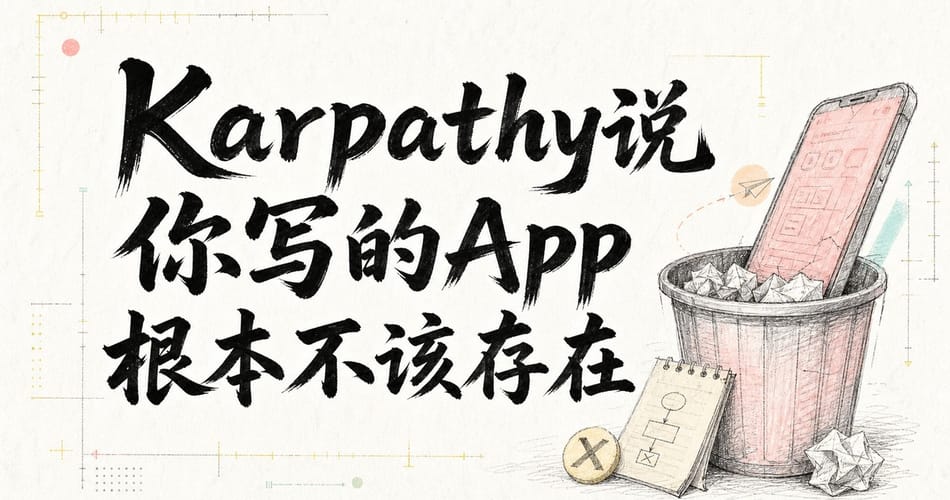 Karpathy说你写的App根本不该存在。