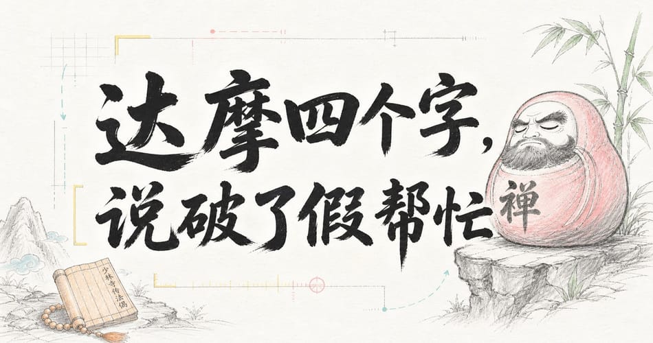 达摩四个字，说破了假帮忙。
