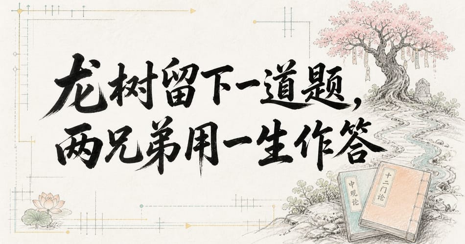 龙树留下一道题，两兄弟用一生作答。
