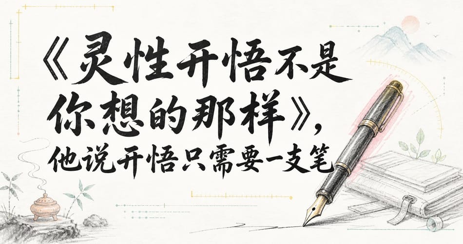 《灵性开悟不是你想的那样》，他说开悟只需要一支笔。