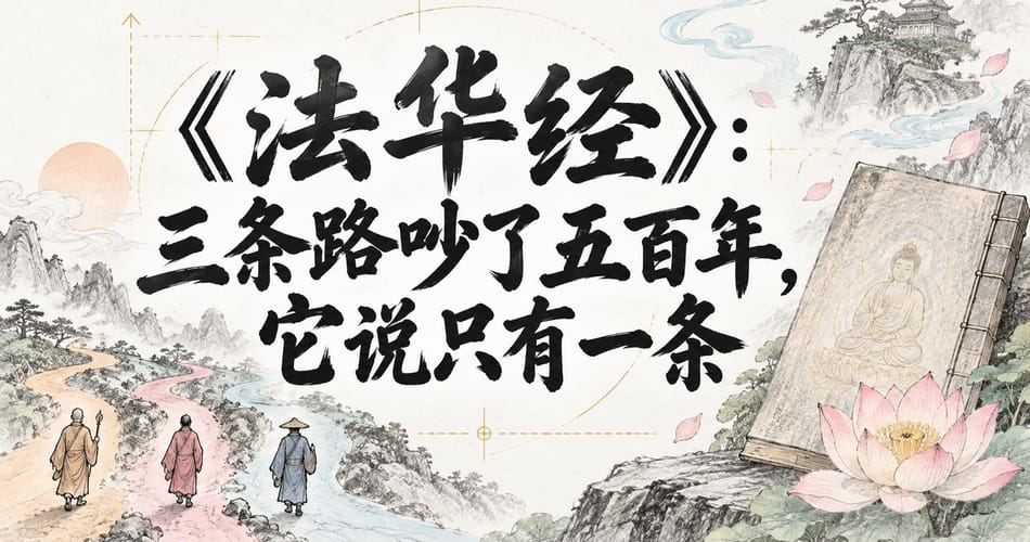 《法华经》：三条路吵了五百年，它说只有一条？
