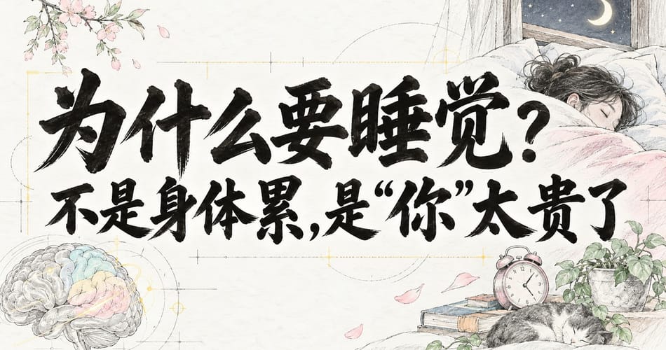 为什么要睡觉？不是身体累，是“你”太贵了。