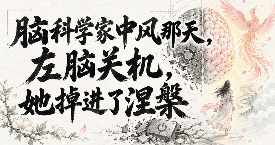 脑科学家中风那天，左脑关机，她掉进了涅槃。