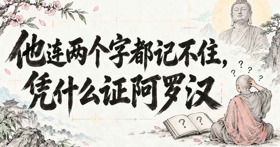 他连两个字都记不住，凭什么证阿罗汉？