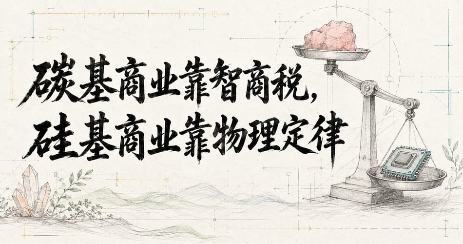 碳基商业靠智商税，硅基商业靠物理定律。