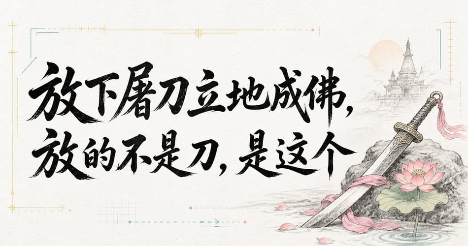 放下屠刀立地成佛，放的不是刀，是这个。