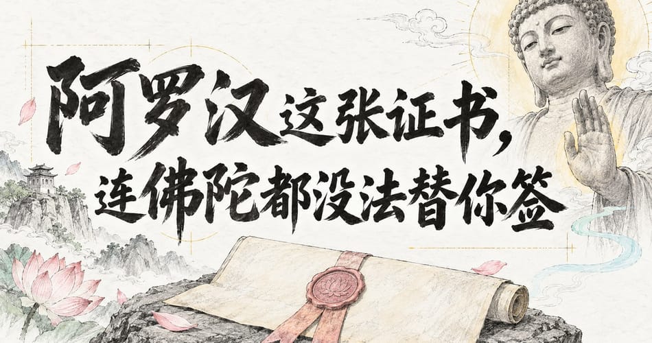 阿罗汉这张证书，连佛陀都没法替你签。