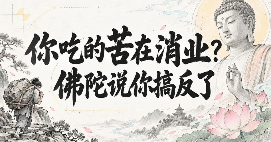 你吃的苦在消业？佛陀说你搞反了。