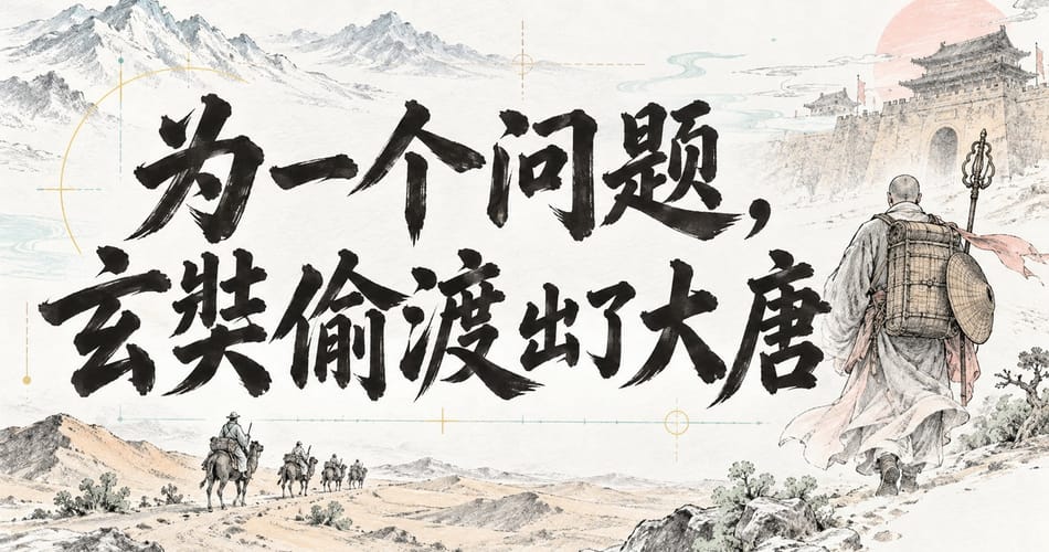 为一个问题，玄奘偷渡出了大唐。