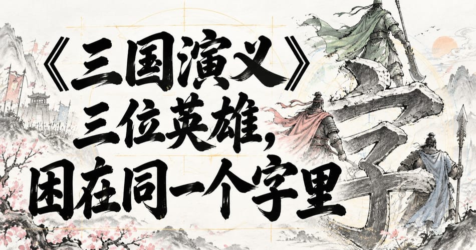 《三国演义》三位英雄，困在同一个字里？