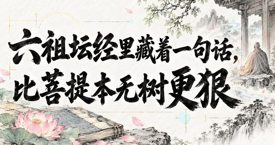 六祖坛经里藏着一句话，比菩提本无树更狠？