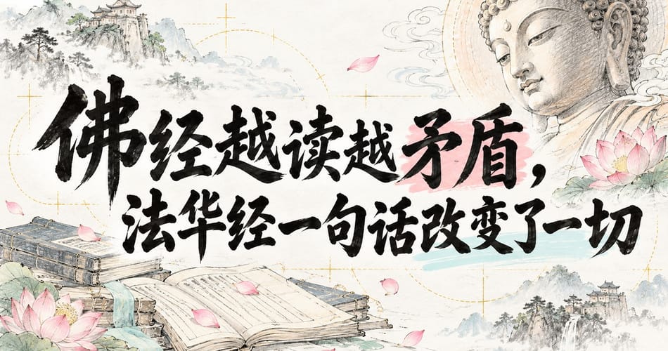 佛经越读越矛盾，法华经一句话改变了一切？
