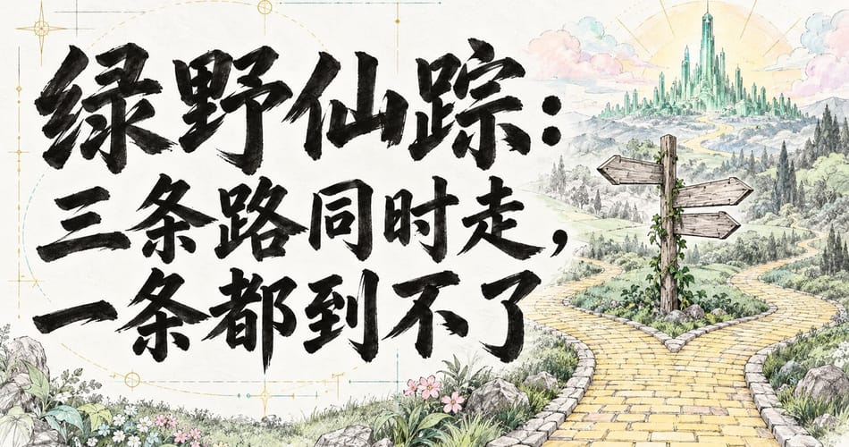 绿野仙踪：三条路同时走，一条都到不了。