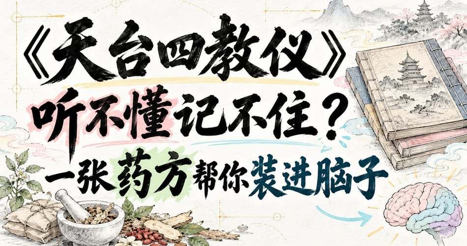 《天台四教仪》听不懂记不住？一张药方帮你装进脑子。
